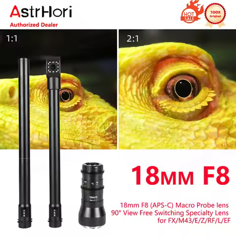 .AstrHori 18mm F8 Macro Probe Lens Free Switching 90 Periprobe & Direct Lens For Sony E for Canon RF