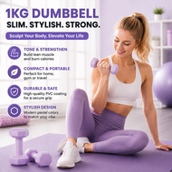 Macaron Pastel Dumbbell 1kg 2kg 3kg Small Hand Weights Free Weights Set for Women Home Workout Yoga 