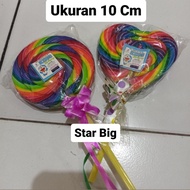 Permen Lolipop King Candy Warna Warni Besar 10 Cm Love Bulat
