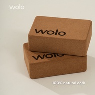 Wolo Yoga Cork Yoga Block Stretching