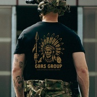 GBRS Group Chief Print Crew Neck T-Shirt 200GSM Soft High Quality Military Streetwear Short Sleeve 4