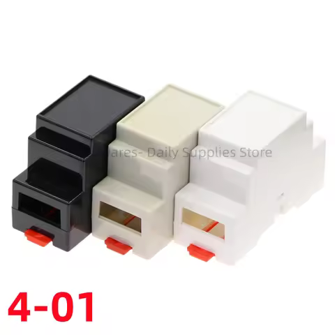 1PCS 35-Rail Mounting Instrument Housing 88x37x59mm DIN Rail PLC Junction Box Plastic Electronics Sh