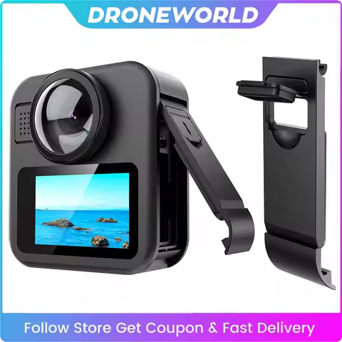 For Gopro Max 2 Replacement Battery Side Cover Dustproof Battery Lid Door Type-C Charging Port Case 