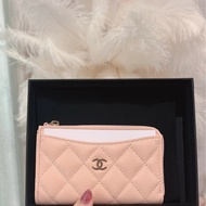 Chanel L型卡包/短夾 櫻花粉淡粉裸粉