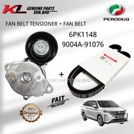 PERODUA FAN BELT+FAN BELT TENSIONER ALZA D27A 2022 9004A-91076 6PK1148+16620-0Y061