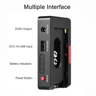 Andoer NP-F Battery Charger Metal Adapter Plate with USB Charging Port DC12V DC8V DC Outputs 1/4  Sc