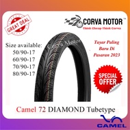 ✻Corva Motor Camel Tyre Cm72 Tubetype Camel Racing Diamond 5090-17 6090-17 7090-17 8090-17 Maxxis Diamond Tayar Camel✱