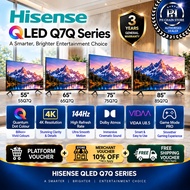 Hisense Q7Q Series 55" 65" 75" 85" 4K QLED AI Smart TV | 144Hz | HDMI 2.1 | VRR | ALLM | Dolby Atmos