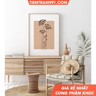 Tranh treo tường Botanical Wall Decor Plant Wall Art Botanical Art BeigeHome Decor Flower Wall tặng