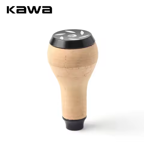kawa 1pc Fishing Reel Handle Soft Wooden Knob For D/S Reel Include 2pcs Bearing length 53mmWeight 11