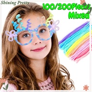 200/100PCS Colored Chenille Wires | DIY Craft | Handicraft Materials | Fuzzy Stems Twist Wire