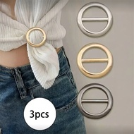 Elegant Hem Clip Scarf Buckle Waist Cincher Fastener for Shirts T-shirts