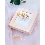 Western colored one-bead copper ring 750 - wedding ring, doublebag