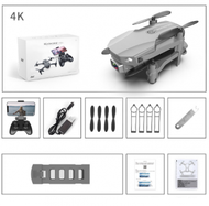 Others - R16迷你折疊無人機四軸飛行器航模飛機獨立站（灰色4K雙攝像彩盒包裝（三電版））