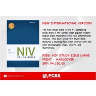 PCBS NIV Study Bible Large Print Hardcover - New International Version (10.5 x 7.25 x 2.25 inches)
