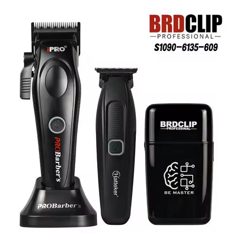 IPRO S1090 Carbon Brush Motor, 7500 RPM High Motor, Hair Clipper, 5CR13 Stainless Steel Fixed,6135 7