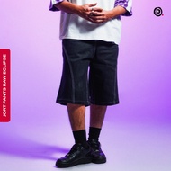 Pluviophile - Jorts Pants Raw Denim Eclipse A Space Odyssey Shorts Unisex Short Jeans Seluar Pendek 