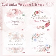 SG SELLER 🇸🇬 | CUSTOMIZE WEDDING/ THANK YOU STICKERS LABEL PRINTING