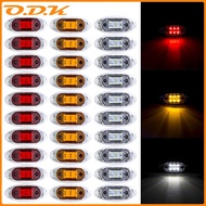 6/8/10x 6 LED 12V 24V External Side Marker Safety Light Oval Clearance Signal Lamp Warning Indicator