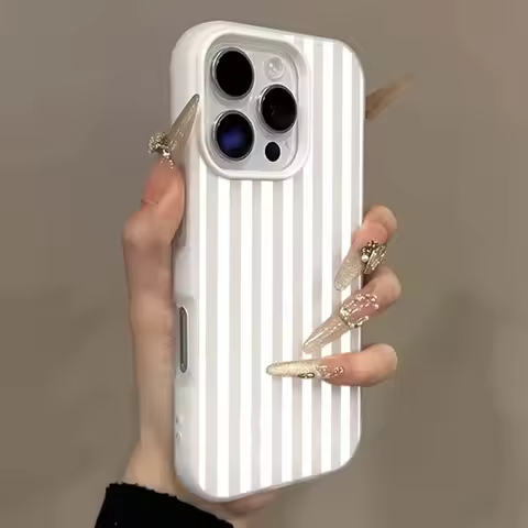 2 in 1 Cute White Striped Blue Shockproof Candy Color Phone Case For Google Pixel 9 8 7 Pro XL 7A 8A