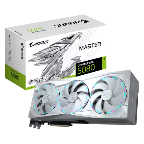 2025 New Released AORUS RTX 5080 MASTER ICE 16G Gaming Graphics Card GPU RTX 5080 PCIe 5.0 Video Car