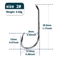 9KM Baitholder Fishing Hooks 50~100Pcs Live Bait Hook Barbed Shank Down Eye Offset Circle Hook Carp 