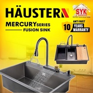 SYK Haustern Kitchen Sink HT-MERCURY-800 HT-MERCURY-1000 Undermount Sink Bowl Kitchen Nano Sink Dapu