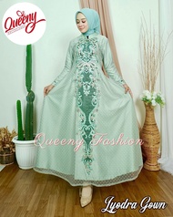 GAMIS PESTA BUSUI / GAMIS TILE BORDIR / DRESS PESTA PREMIUM BORDIR TEMPEL / LYONDRA DRESS GAMIS MEWA