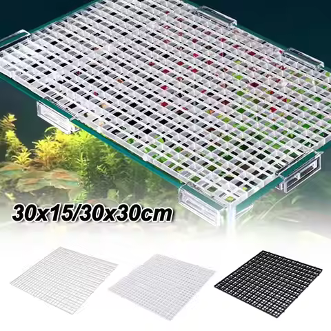 Durable 30x15/30x30cm Fish Tank Isolation Plate Detachable Spliceable Hollow Grid Divider Plate Bott