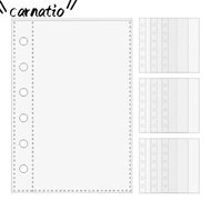CARNATIOGV A7 Binder Pages, 6-Ring  Card Protector Sleeves, A7 Binder Refill