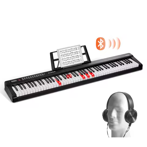 SucceBuy 88 Key Digital Piano Keyboard Semi Weighted Keys Full Size Electric Portable Keyboard Piano