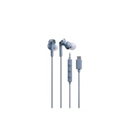 Audio Technica ATH-CKS330C BL earphones with wired 1.2m cable, microphone, USB Type-C, deep bass, in-ear type for PC Windows Mac Android in blue