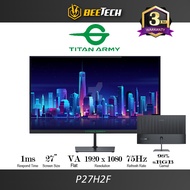 TITAN ARMY 27” Monitor 75Hz 1ms Flat Computer Monitor (P27H2F)
