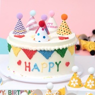 ✨Ready Stock✨INS 10Pcs DIY Cute Mini Hat Birthday Cake Topper Decoration Topper Cake Cupcake Dessert