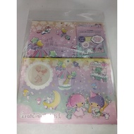 from JAPAN Sanrio Characters LITTLE TWIN STARS Letter Set with Sticker