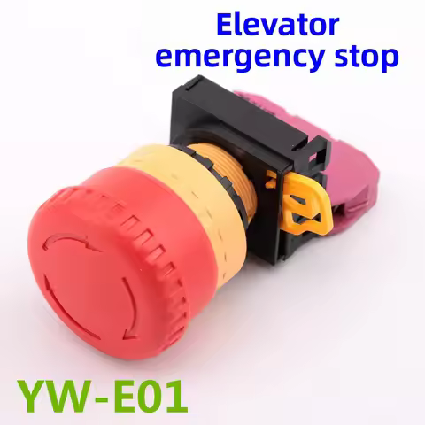 Suitable for elevator emergency stop switch YW-E01 mushroom head IDEC bottom pit maintenance YW1B-V 
