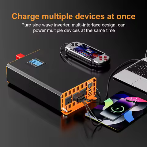Inverter 12V 24V 120V 2000W 3000W 4000W Car Inverter Power Bank Converter Micro Solar Inverter