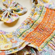 手工刺繡洋裝女童尺寸80-120公分花色可訂製Liberty布料DMC繡線