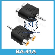 3.5mm Mini Stereo Plug 2 RCA to Aux Mini 3.5mm Converter Audio Converter 2RCA Ba-41A