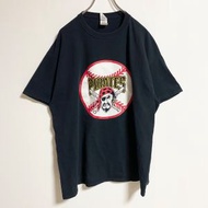 古著 GILDAN 短袖圓領 T 卹，MLB 海盜隊，春夏，XL 碼