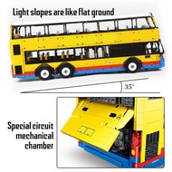 City APP Remote Control Double Decker Bus Building Blocks RC Technical Car Electric Truck Model Bric