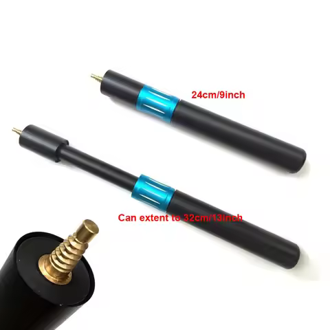 xmlivet 24cm/9inch Black Metal Snooker cue extenders for Omin Screw Joint can extent to 32cm/13inch 