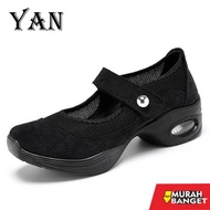 YAN Women's Latin Dance Shoes /Line Dance Shoes, Latest Lightweight Women's Sneakers - BLACK, 36