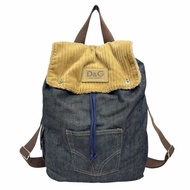 D&G Dolce & Gabbana 牛仔 毛毛 背包