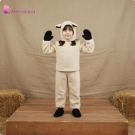[Menolana] Kids Sheep Costume Soft and Comfortable 5-Piece Lamb Costume Skin-Friendly