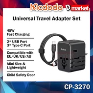 Mcdodo CP-327 Universal Travel Adapter 45W Fast Charging Charger Travel Plug Socket Universal Plug M