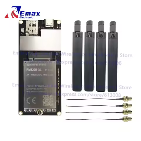 Quectel RM520N-GL RM520NGLAA-M20-SGASA 5G Sub-6 GHz NR M.2 module kit antenna with USB TypeC adapter