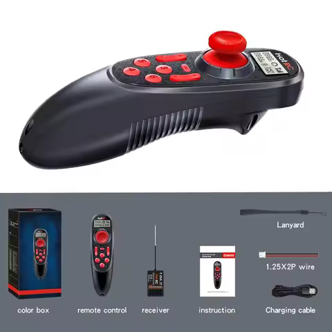 HOTRC DS-600 DS600 6CH 2.4GHz Radio System Transmitter Remote Controller with F-06A Receiver for RC 
