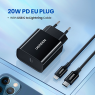 UGREEN USB C Charger 20W with 1m Lightning Cable Suit USB C PD iPhone 14 Plus iPhone 15 14 Pro Max C