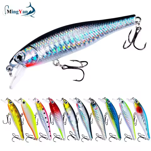 1PCS Minnow Fishing Lure Artificial Hard Bait Bionic 3D Eyes 8.8cm 9g Floating Wobbler Crankbait Bas